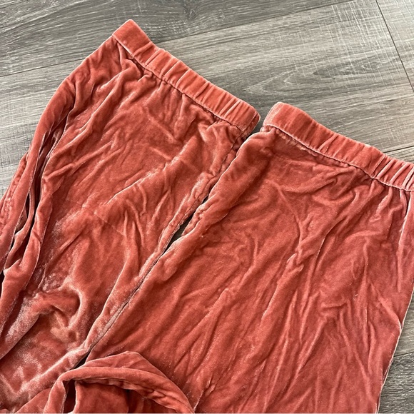 J Crew Velvet Jogger Pants Orange Peach Women Size 14 - Picture 2 of 6